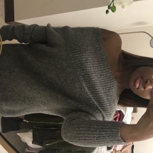 Gray off the shoulder sweater